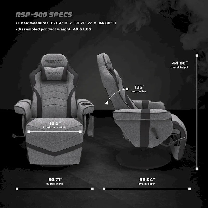 Poltrona reclinabile da gaming con poggiapiedi e supporto ergonomico per casa e ufficio