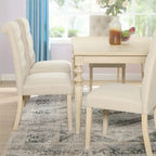 Tavolo da pranzo in legno bianco finitura Urban Style con gambe tornite