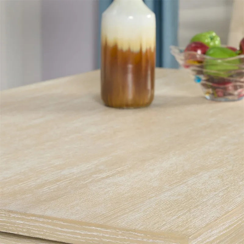 Tavolo da pranzo in legno bianco finitura Urban Style con gambe tornite