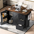 Isola da Cucina Stile Rustico con Presa Elettrica,Per Casa,Cucina e Sala da Pranzo