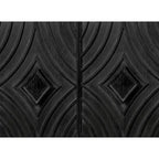 Madia Buffet Mobile Contenitore da Cucina Credenza con 4 Ante a Motivo Diamantato Convesso e 2 Ripiani Tavolino Console d'Accento