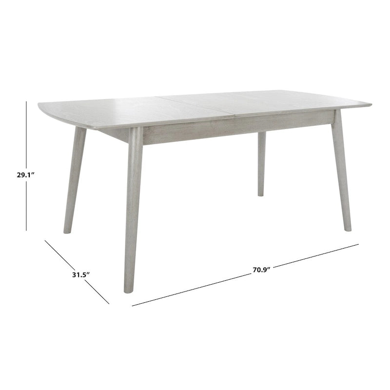 Tavolo da pranzo rettangolare allungabile 180 cm L x 81 cm P x 74 cm H – Stile classico contemporaneo