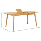 Tavolo da pranzo rettangolare allungabile 180 cm L x 81 cm P x 74 cm H – Stile classico contemporaneo