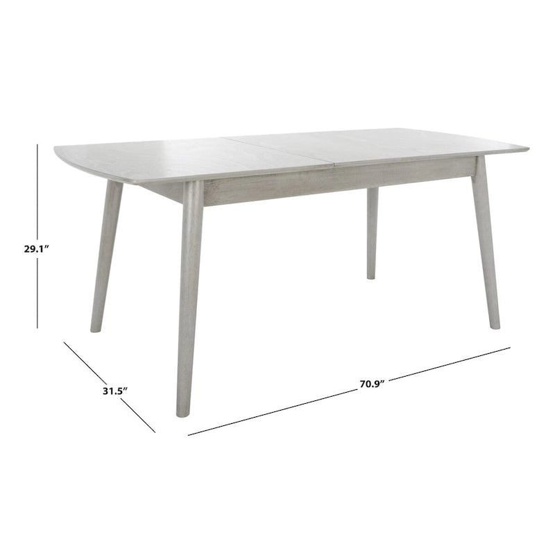 Tavolo da pranzo rettangolare allungabile 180 cm L x 81 cm P x 74 cm H – Stile classico contemporaneo