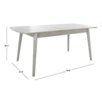 Tavolo da pranzo rettangolare allungabile 180 cm L x 81 cm P x 74 cm H – Stile classico contemporaneo