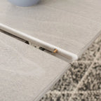 Tavolo da pranzo rettangolare allungabile 180 cm L x 81 cm P x 74 cm H – Stile classico contemporaneo
