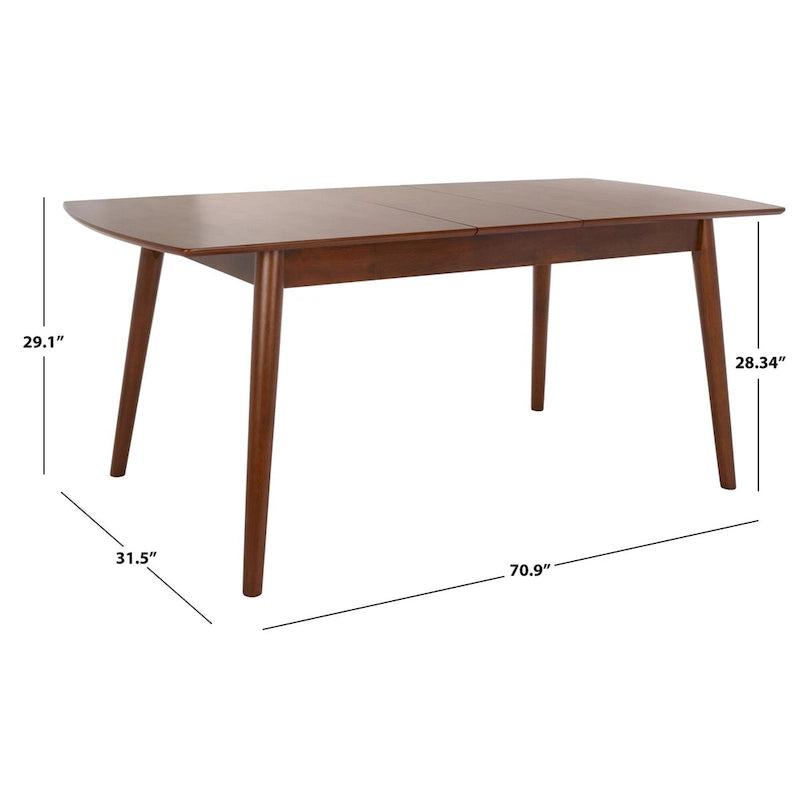 Tavolo da pranzo rettangolare allungabile 180 cm L x 81 cm P x 74 cm H – Stile classico contemporaneo
