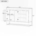 Madia Moderna Elegante Credenza con Ampio Spazio Contenitivo